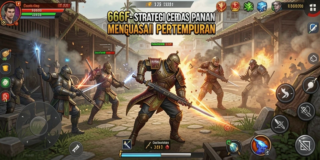 Tampilan permainan strategis yang mendebarkan di 666F.