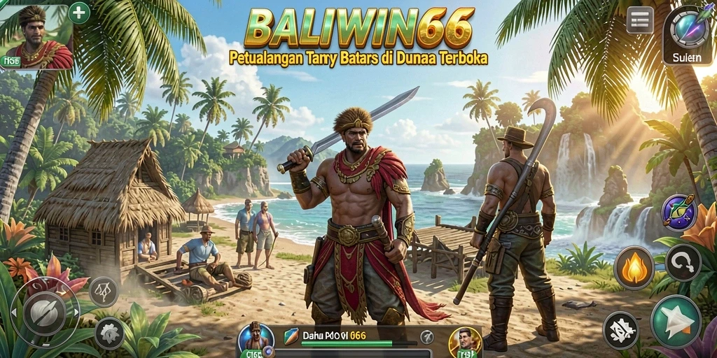 Screenshot gameplay BALIWIN66 menampilkan eksplorasi dunia terbuka yang menakjubkan.