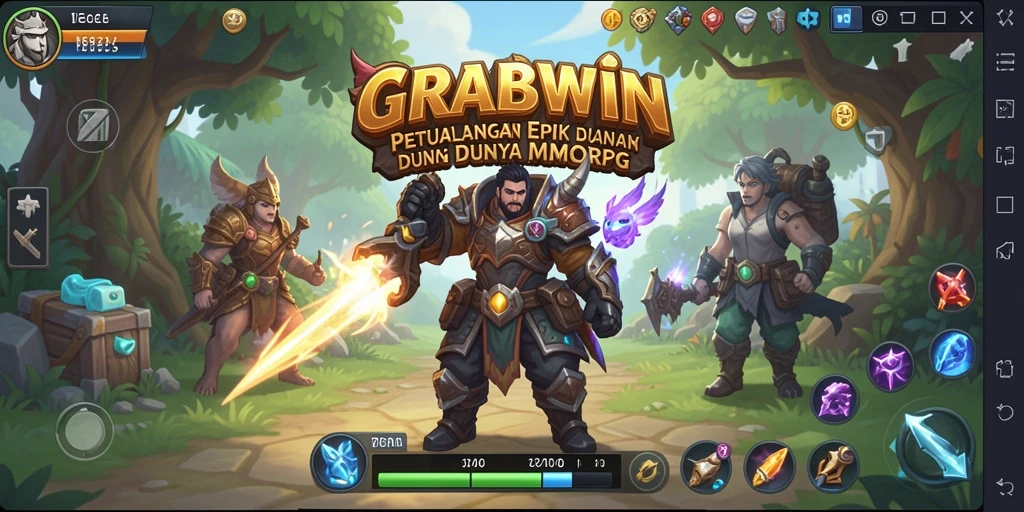 Gameplay seru dan interaksi karakter dalam GRABWIN.