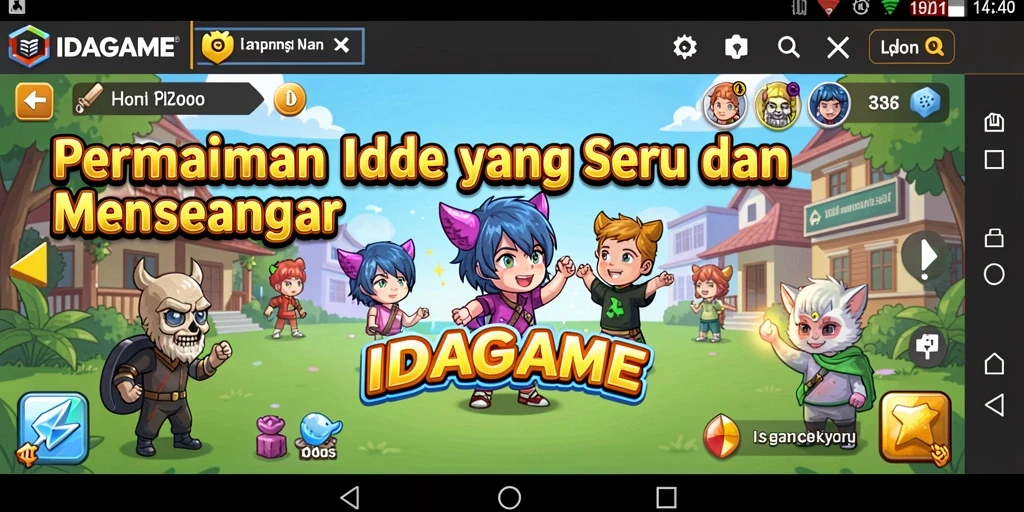 Tampilan gameplay IDAGAME yang menarik dan menghibur untuk dimainkan.