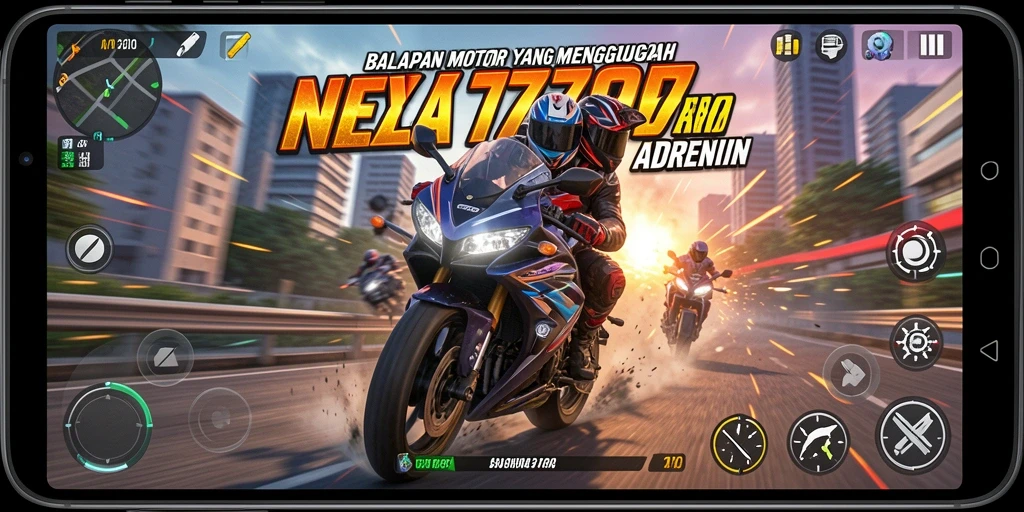 Gameplay seru NEX777 yang menampilkan balapan motor penuh aksi.